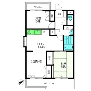 イーストウッドレジデンス【1階】の間取り