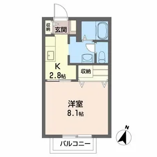 シャーメゾンパウパウ【2階】の間取り