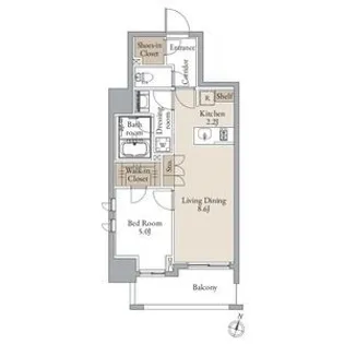 シーズンフラッツ青葉通一番町【13階】の間取り