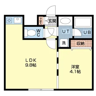 ノースバレー【4階】の間取り