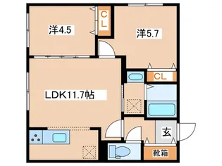 Luxe Maruyama【4階】の間取り