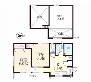 ビオス中折【2階】の間取り