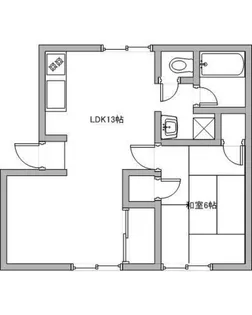 レインボーハイツ今B【2階】の間取り
