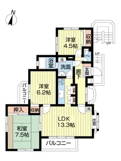 ホワイトテラス由比ガ浜 B棟【2階】の間取り