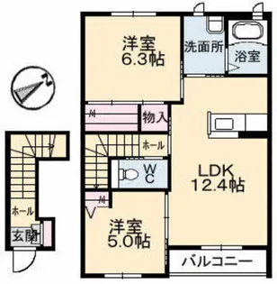 ドリームフォレストS【2階】の間取り