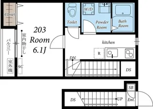 リブリ・Felice 国立【1階】の間取り