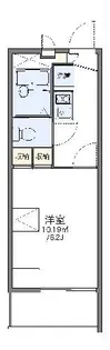 レオパレスメルベーユ【2階】の間取り