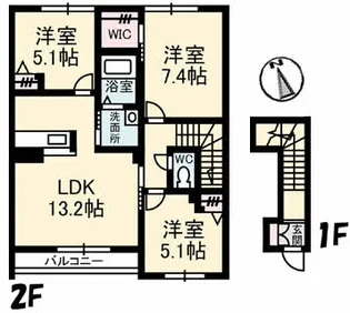アンセスター裕貴II【1階】の間取り
