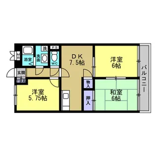 フロンティア深野【3階】の間取り