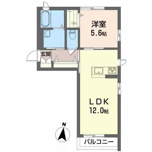 メゾンクレスト【2階】の間取り
