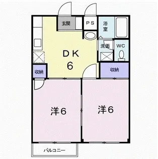 ファミールまどか【2階】の間取り