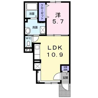 エレガンス・フルールII【1階】の間取り