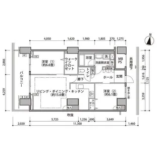 東雲キャナルコートCODAN16号棟【13階】の間取り
