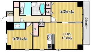 アミティエ守山【6階】の間取り