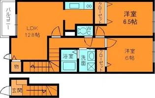 アムールA【2階】の間取り