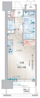 アクタス博多パークシティ【6階】の間取り