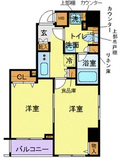 トーシンフェニックス五反田【4階】の間取り