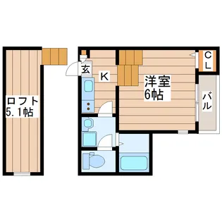 ハーモニーテラス東仙台X【2階】の間取り