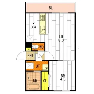 Levante澄川【2階】の間取り
