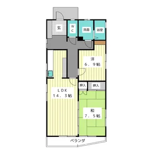 コーポY【1階】の間取り