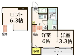 ハーモニーテラス中田IV【1階】の間取り