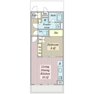 ALBA元住吉【2階】の間取り