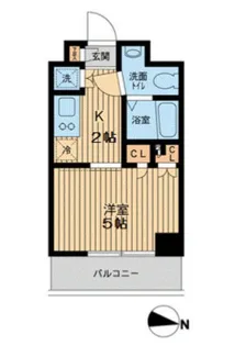 N エスティメゾン武蔵小山【2階】の間取り