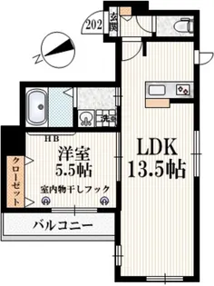 ラプラス四谷【2階】の間取り