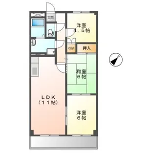 シントクマンション【1階】の間取り