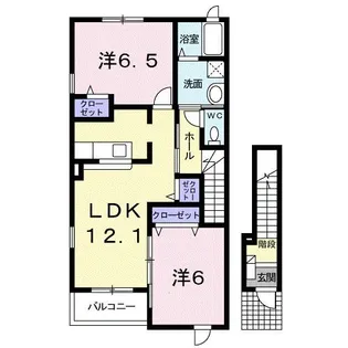ウエスト マウンテン A【2階】の間取り