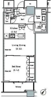 THE TOKYO TOWERS MIDTOWER【16階】の間取り