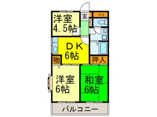 パラマウント野川【3階】の間取り