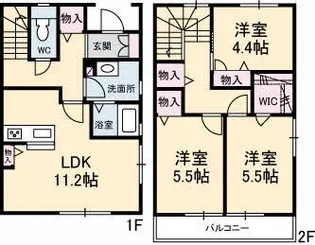 アバンティ清水【2階】の間取り