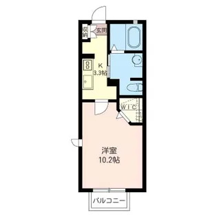 プレディオ毛呂山B棟【2階】の間取り