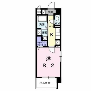 シャン・ヴァロン明神町【3階】の間取り