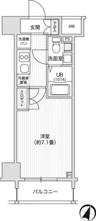レジディア笹塚II【6階】の間取り