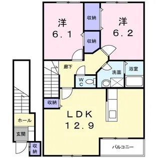 エトワール・M I【2階】の間取り