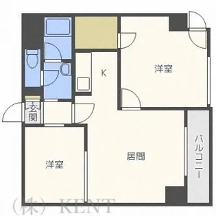 ラフォーレ円山【6階】の間取り