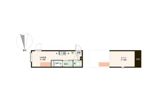 ハーモニーテラス千住関屋町B【1階】の間取り