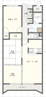 朝日プラザ姫路東【3階】の間取り