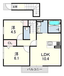 クローバー富士5号館【2階】の間取り