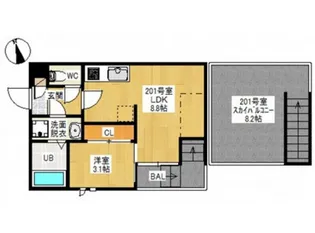 GRANDTIC REALISER【2階】の間取り