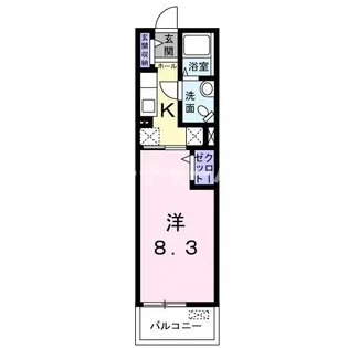 シャロルM【3階】の間取り