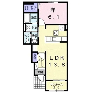 コート・ダジュール川余郷【1階】の間取り