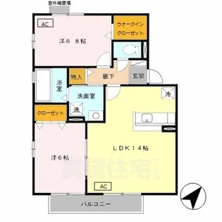 リビングタウン高山台B棟【2階】の間取り