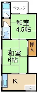 四宮ハイツ香里園5棟【2階】の間取り