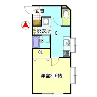 エアフォルク恒久【1階】の間取り
