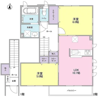 ハルシオンプレイスF棟【2階】の間取り