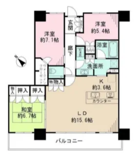 キャナルファーストタワー【19階】の間取り