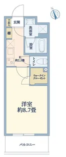 ウェルスクエア万代東【1階】の間取り